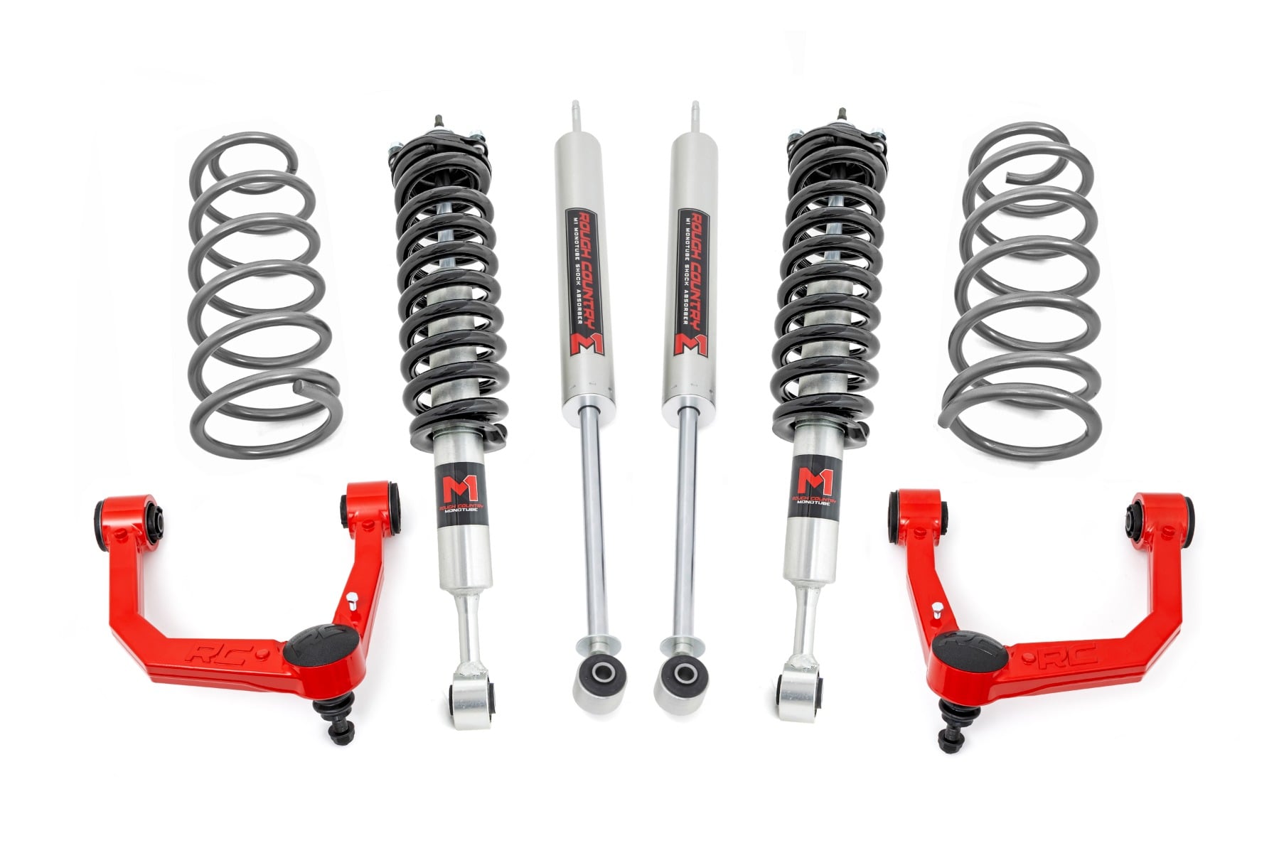 Rough Country 3 Inch Lift Kit Upper Control Arms RR Coils M1 Struts Toyota 4Runner (10-24)