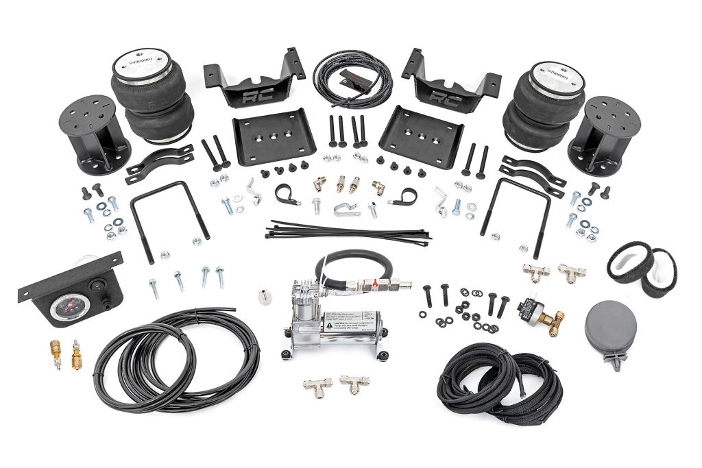 Rough Country Air Spring Kit w/compressor 5 Inch Lift Kit Chevy/GMC 1500 (07-18 & Classic)