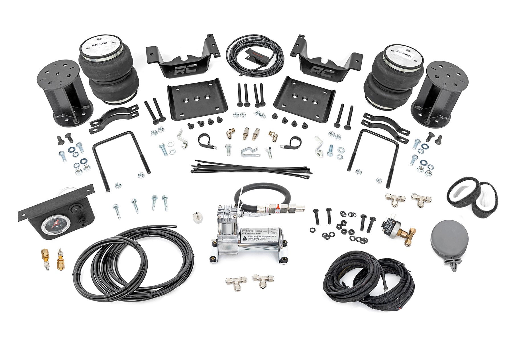 Rough Country Air Spring Kit w/compressor 6-7.5 Inch Lift Kit Chevy/GMC 1500 (07-18 & Classic)