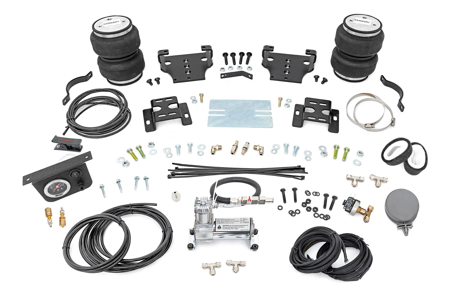 Rough Country Air Spring Kit w/compressor 0-6β³ Lift Chevy/GMC 2500HD (01-10)