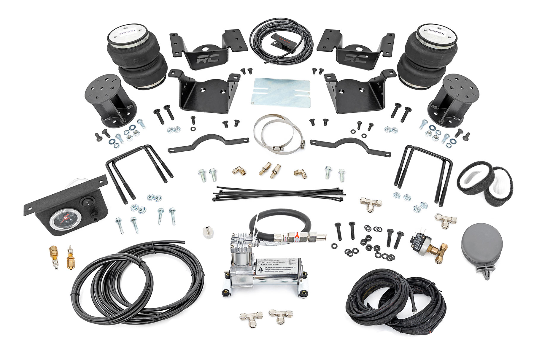 Rough Country Air Spring Kit w/compressor 7.5 Inch Lift Kit Chevy/GMC 2500HD/3500HD (11-19)