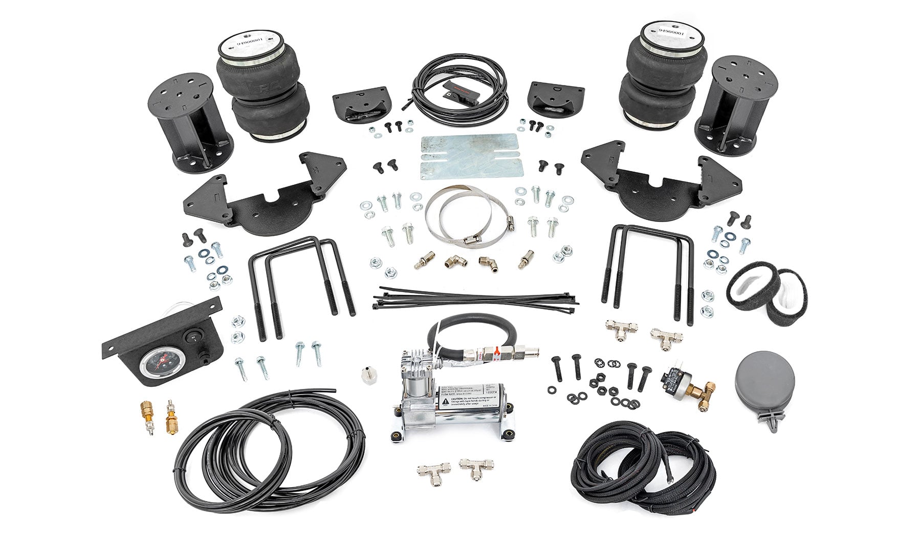 Rough Country Air Spring Kit w/compressor 4-6 Inch Lift Kit Chevy/GMC Sierra/Silverado 1500 (19-26)