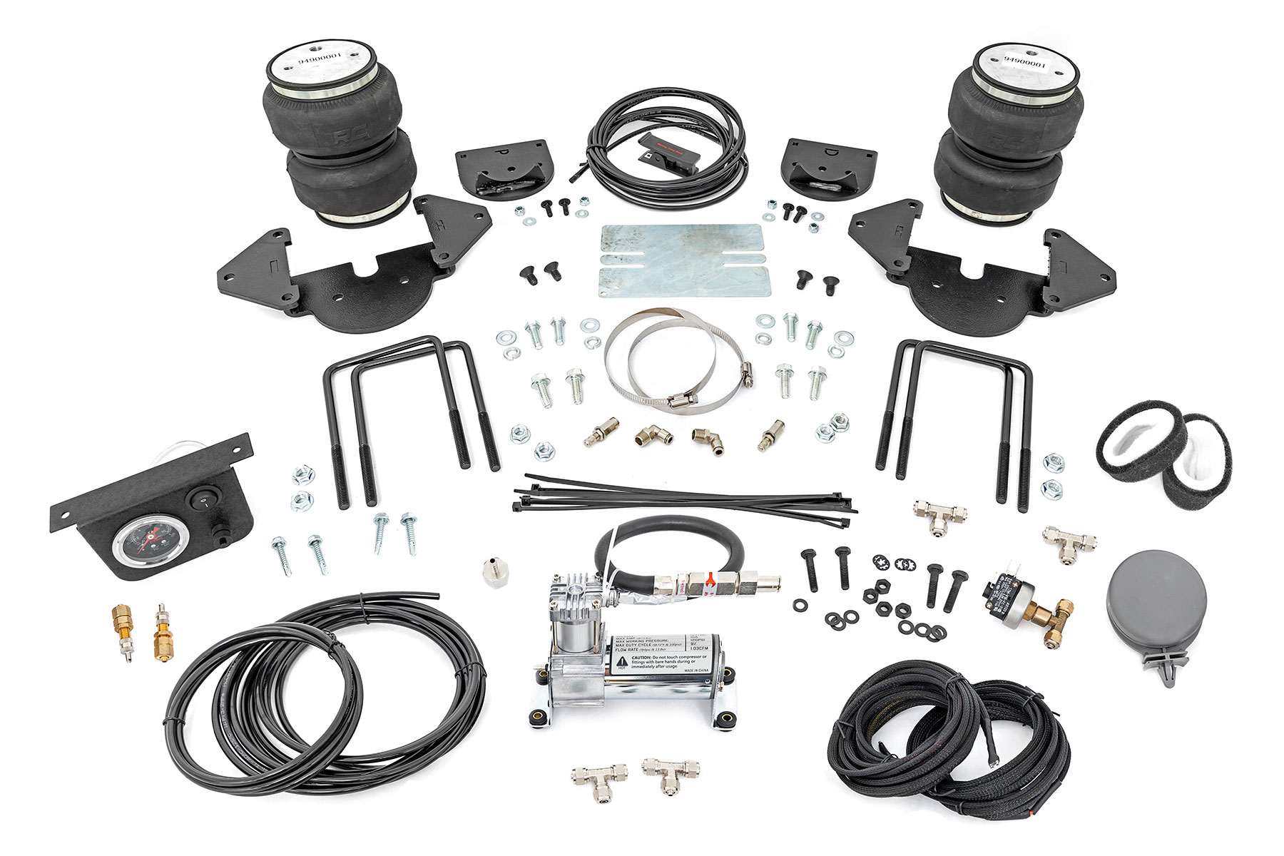 Rough Country Air Spring Kit w/compressor Chevy/GMC Sierra 1500 (19-26)/Silverado 1500 (19-26)