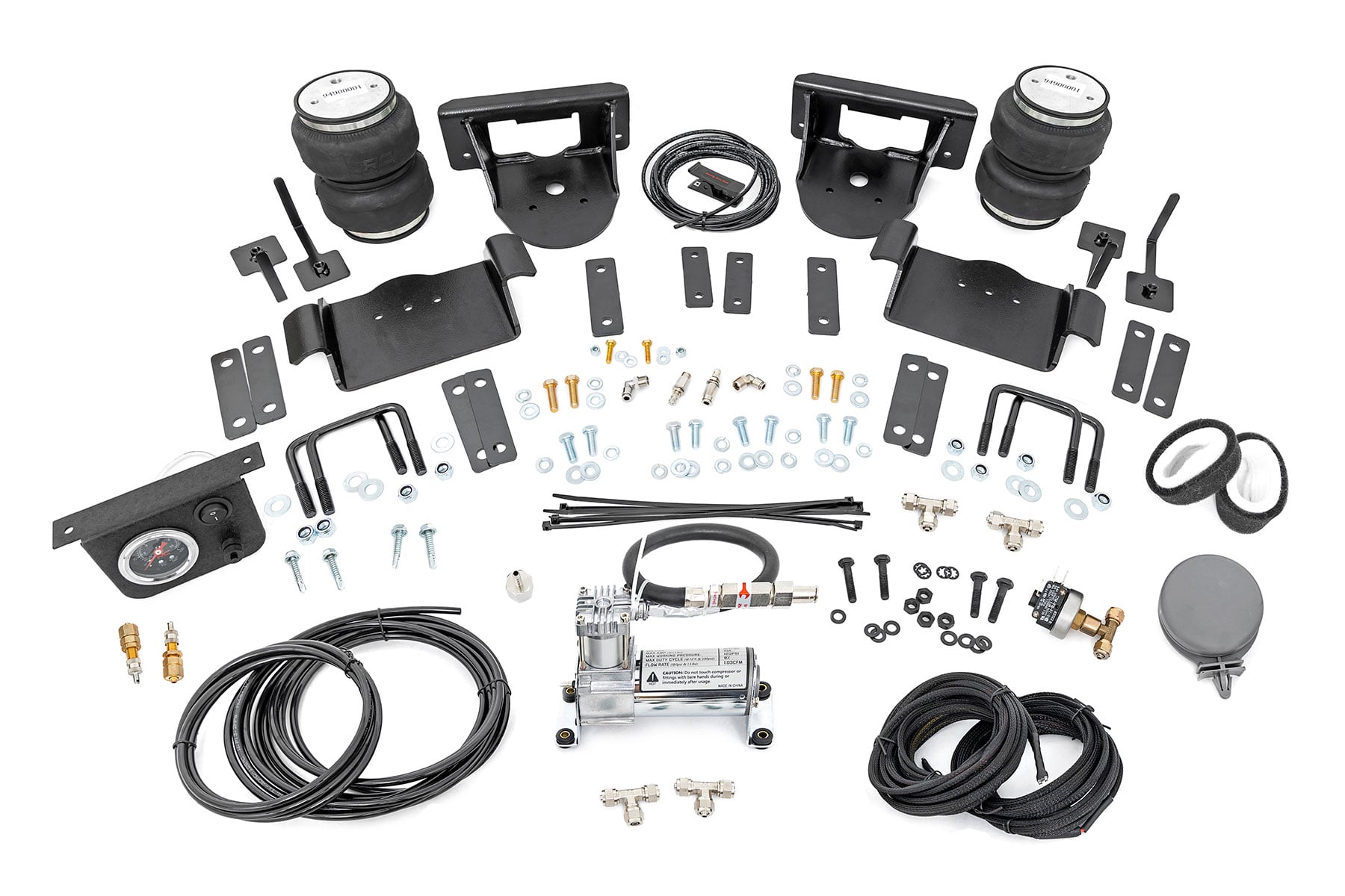 Rough Country Air Spring Kit w/compressor 0-6β³ Lifts Ford F-150 4WD (2015-2020)