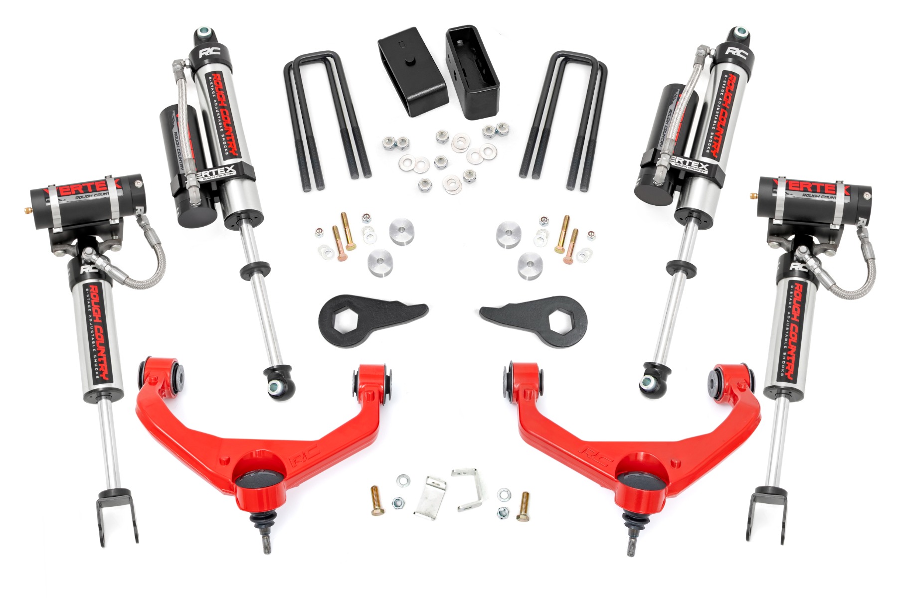 Rough Country 3.5 Inch Lift Kit Vertex w/ Overloads Chevy/GMC 2500HD/3500HD (11-19)