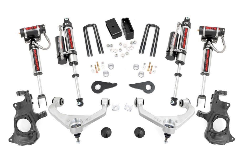 Rough Country 3.5 Inch Lift Kit Knuckle Vertex w/ Overloads Chevy/GMC 2500HD/3500HD (11-19)