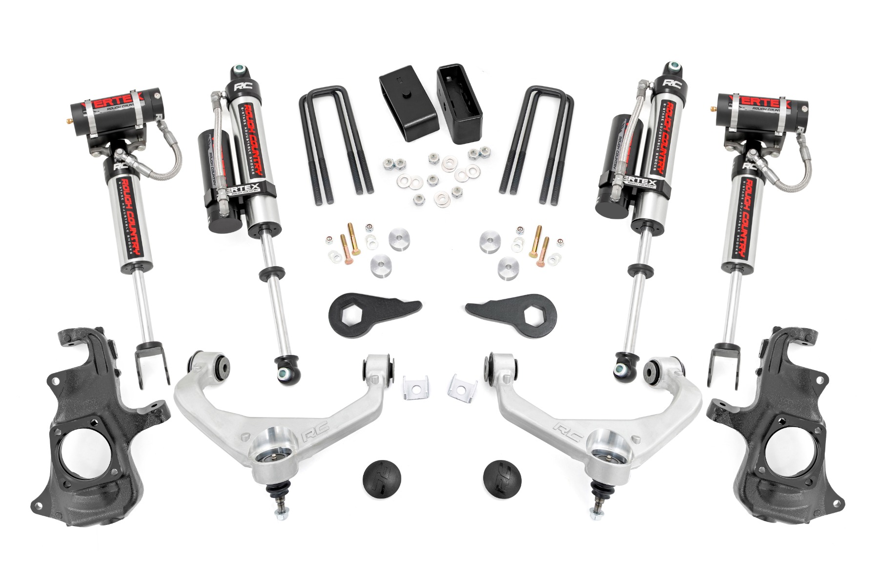 Rough Country 3.5 Inch Lift Kit Knuckle Vertex w/ Overloads Chevy/GMC 2500HD/3500HD (11-19)