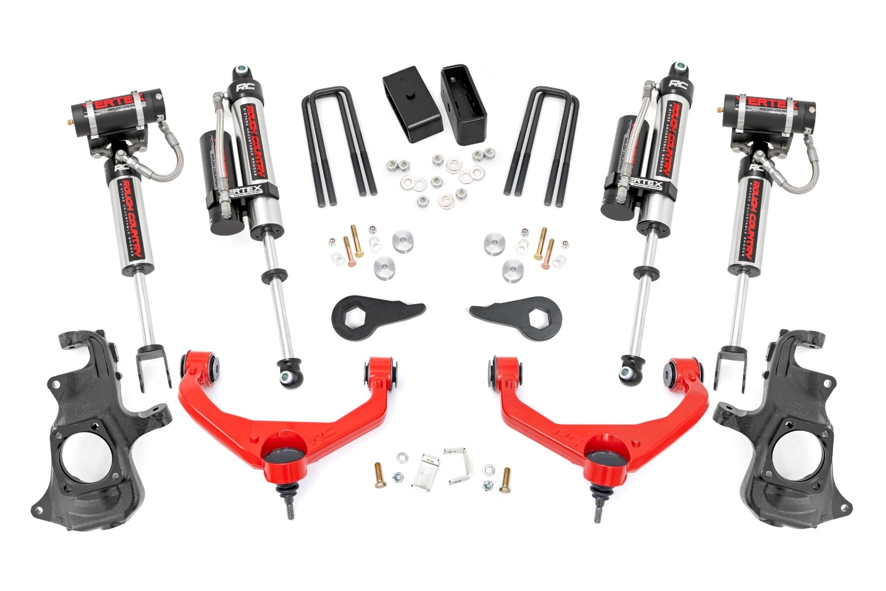 Rough Country 3.5 Inch Lift Kit Knuckle Vertex w/ Overloads Chevy/GMC 2500HD/3500HD (11-19)