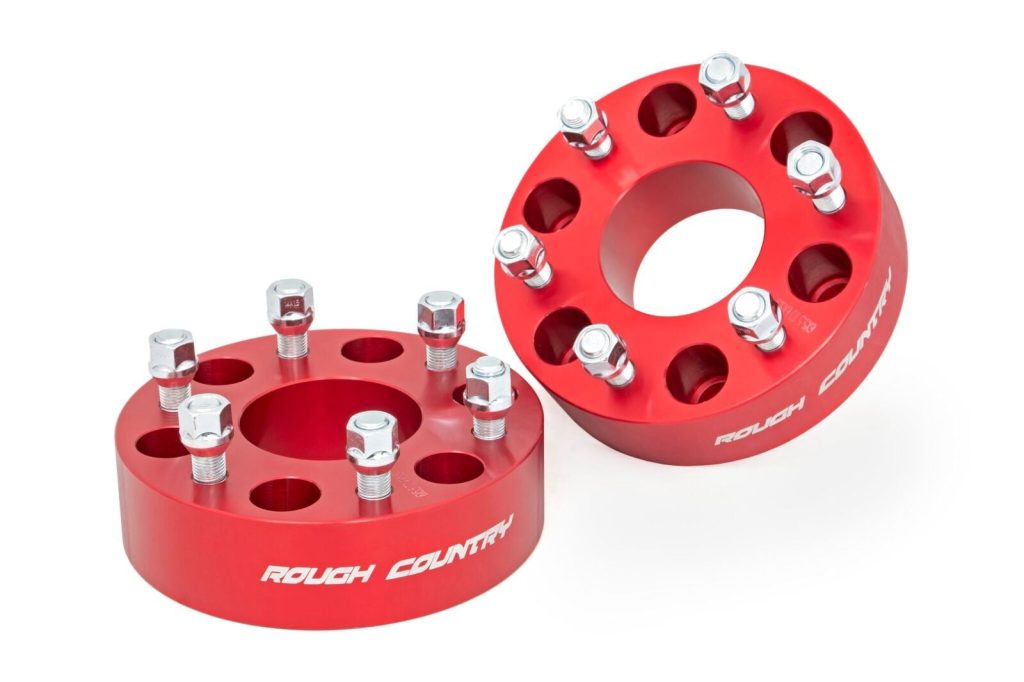 Rough Country 2 Inch Wheel Spacers 6x5.5 Red Chevy/GMC 1500 Truck & SUV