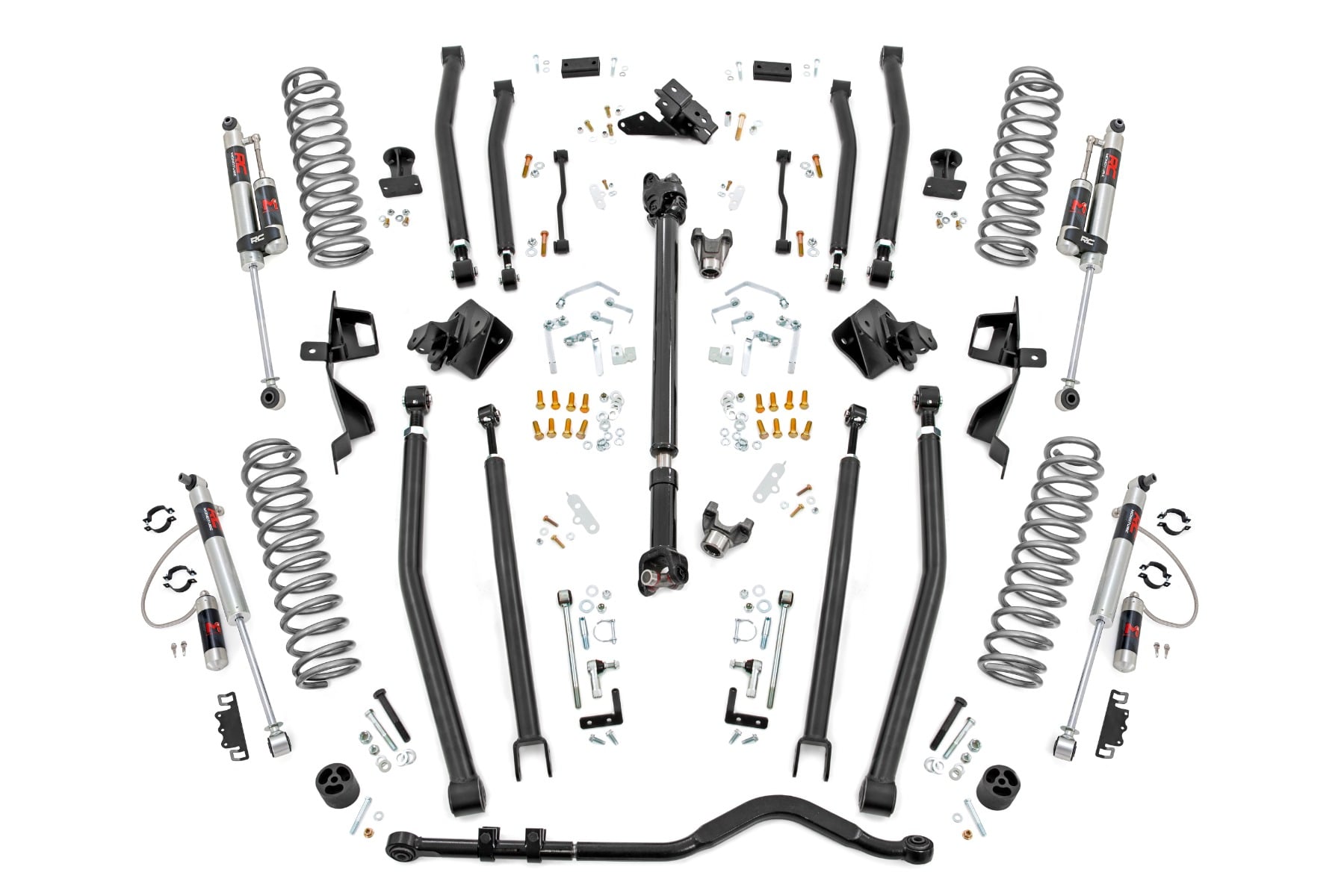 Rough Country 6 Inch Lift Kit Long Arm M1R Jeep Wrangler Unlimited 4WD (2018-2023)