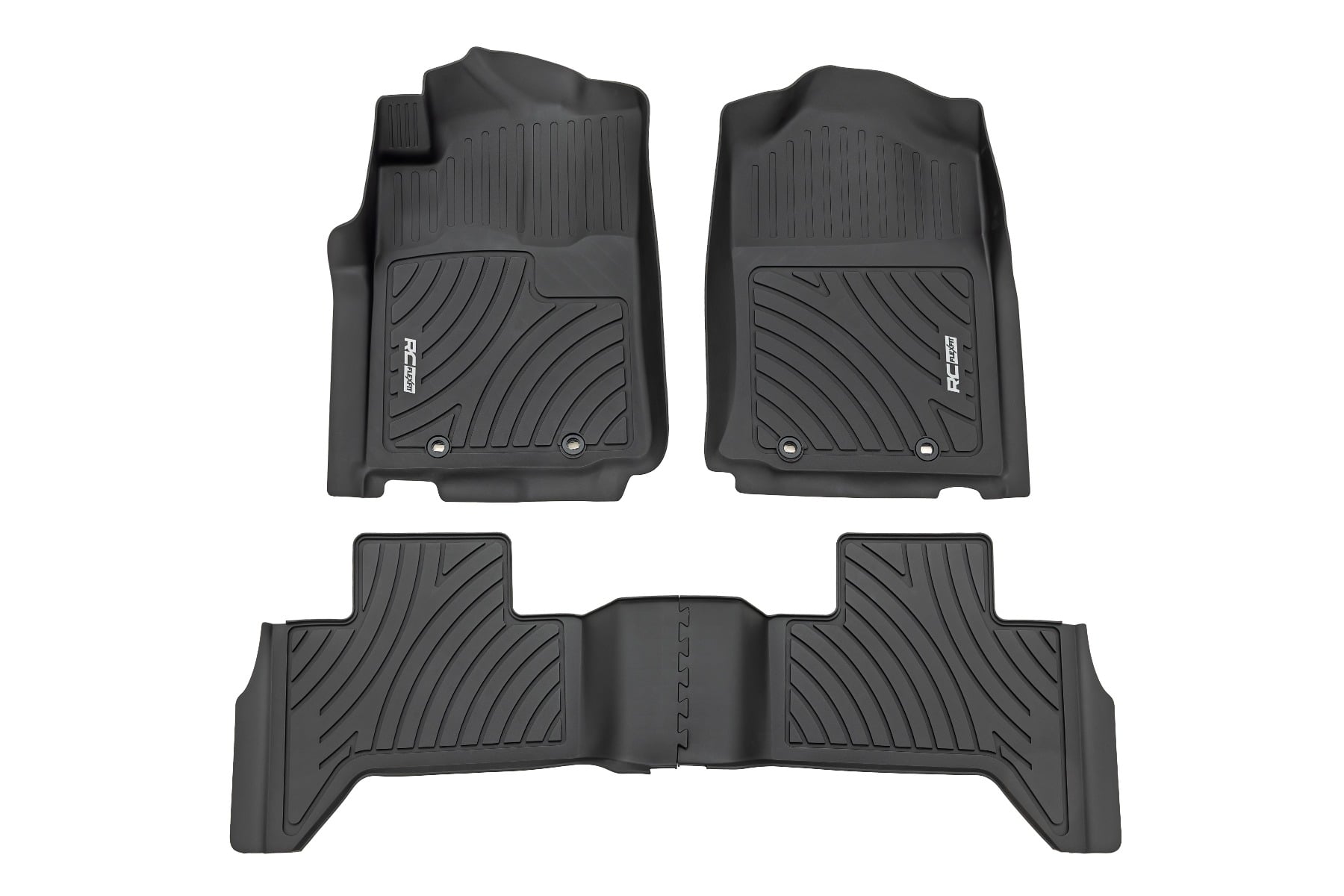 Rough Country Flex-Fit Floor Mats Front and Rear Toyota Tacoma 2WD/4WD (2012-2015)