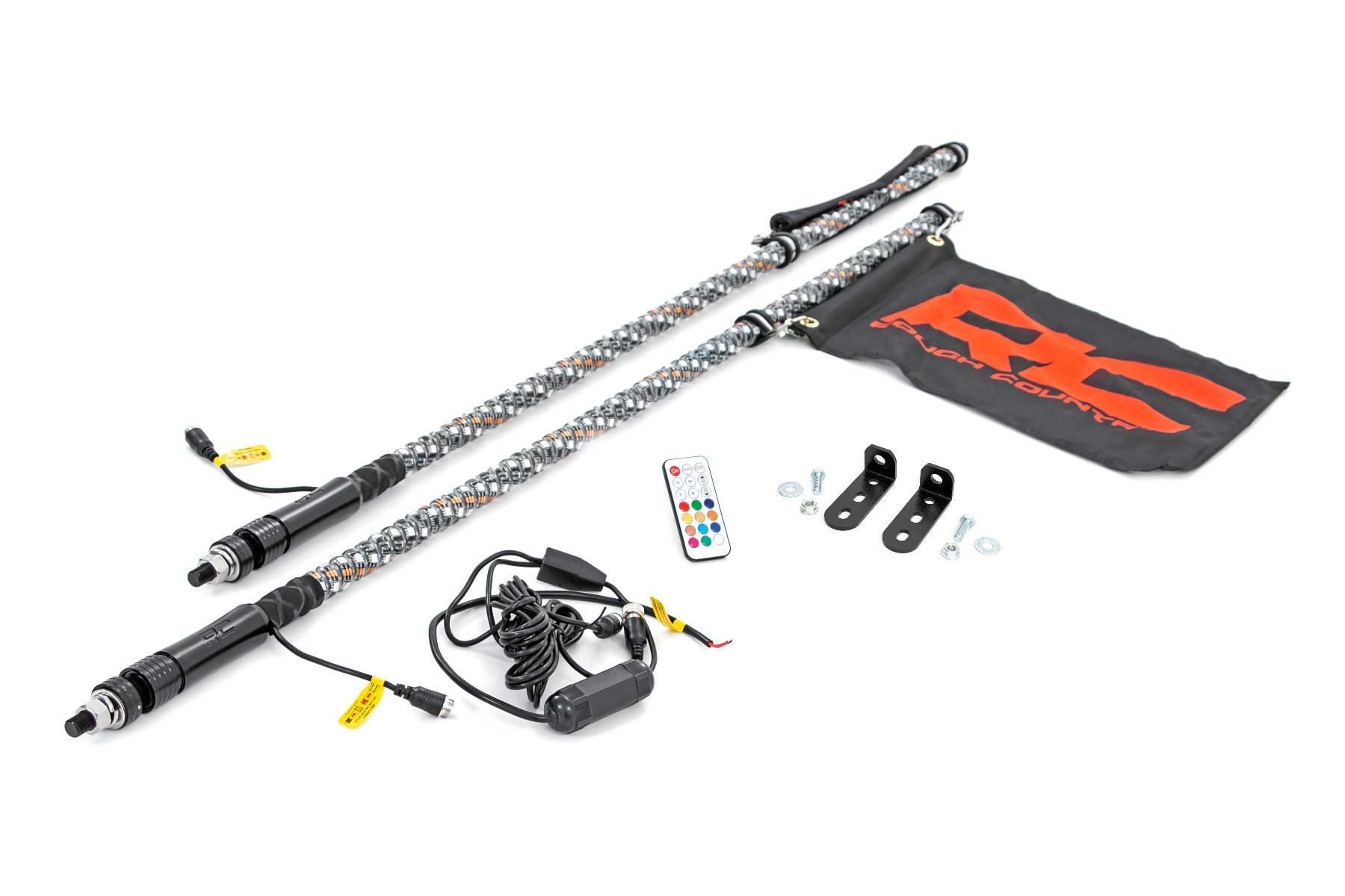 Rough Country LED Whip Light Kit Bed Mount Polaris Ranger RZR 170/RZR 170
