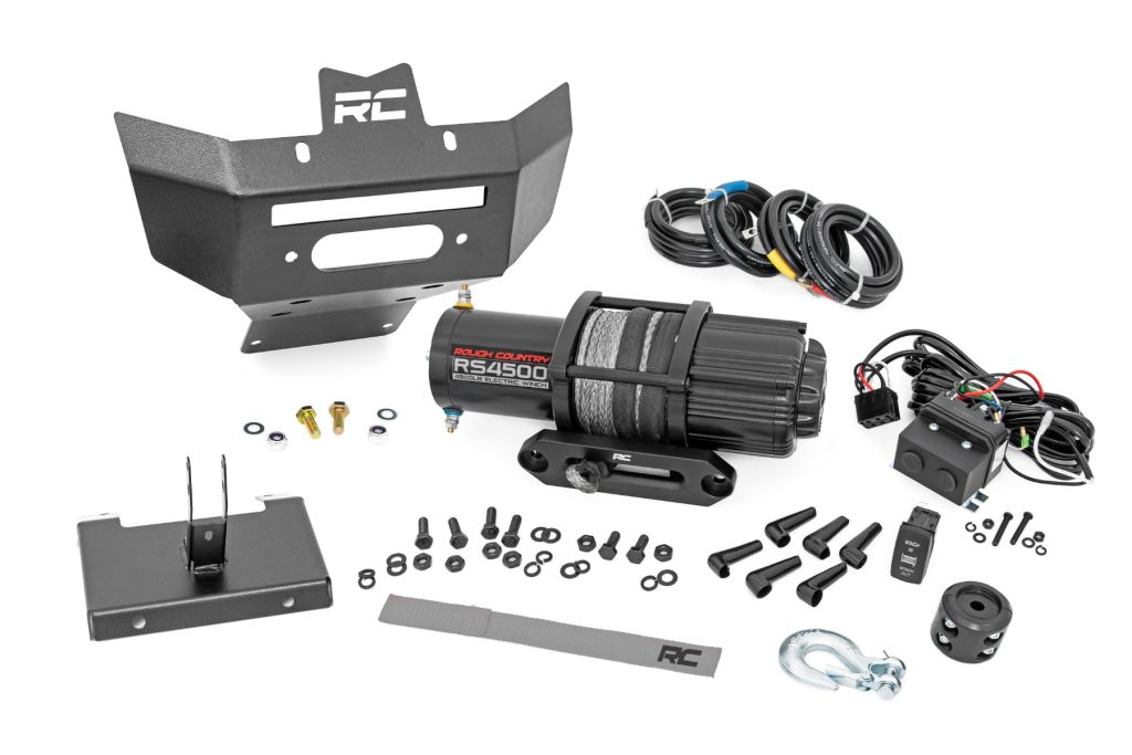 Rough Country Winch Bumper 4500-Lb Winch Synthetic Rope Can-Am Renegade 1000/Renegade 500