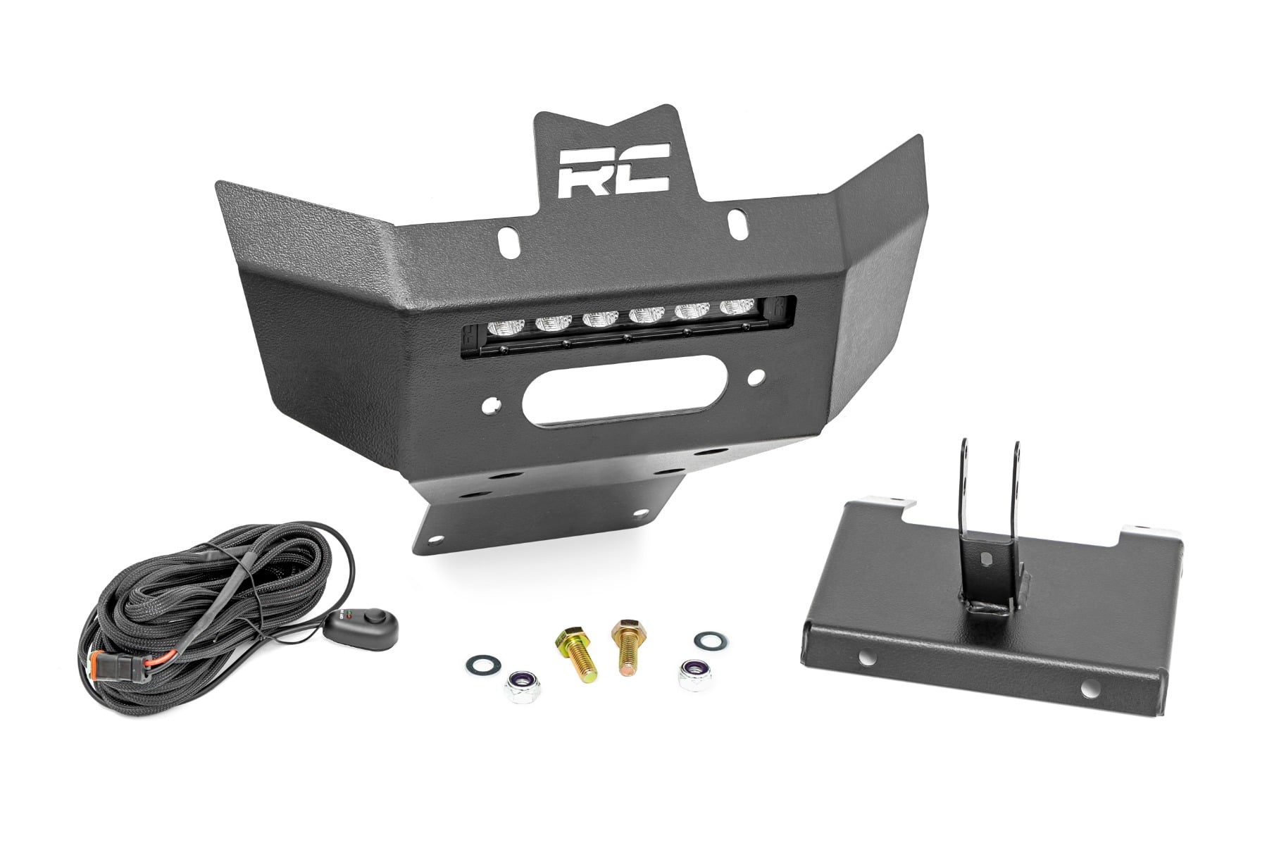 Winch Bumper | Black Series LED | 6″ Light | Slime Line | Can-Am Renegade 1000/Renegade 500 — Rough Country