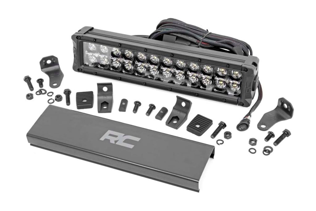 Rough Country 12 Inch Black Series LED Light Bar Dual Row White DRL