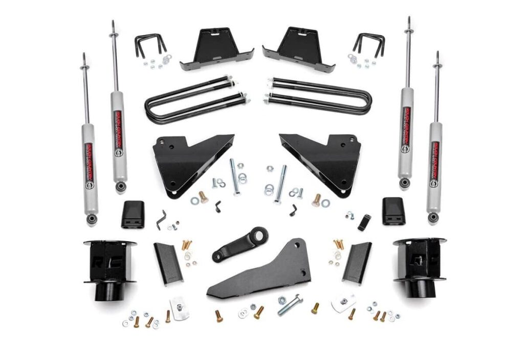 Rough Country 5 Inch Lift Kit Radius Arm Drop SRW Ram 3500 4WD (2013-2015)