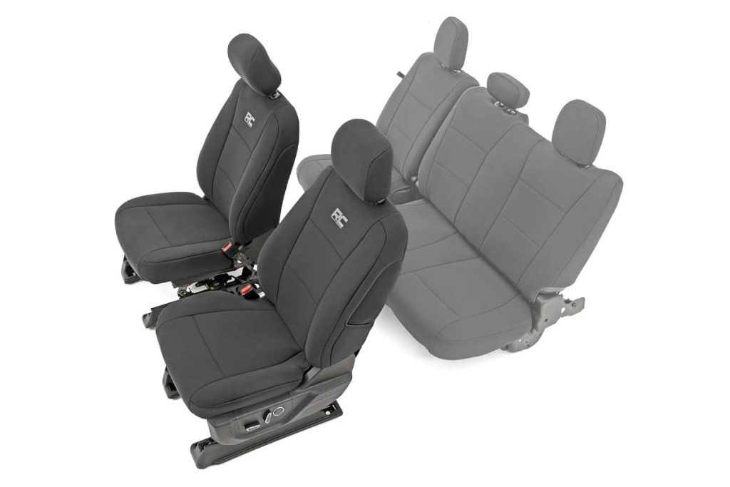 Rough Country Seat Covers Front Bucket Seats Ford F-150/Lightning/F-250/F-350 (15-26)