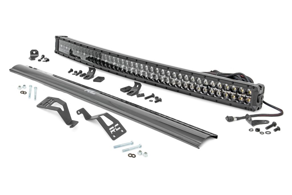 Rough Country LED Light Kit Front Mount 40″ Black Dual Row White DRL Can-Am Commander Max 1000