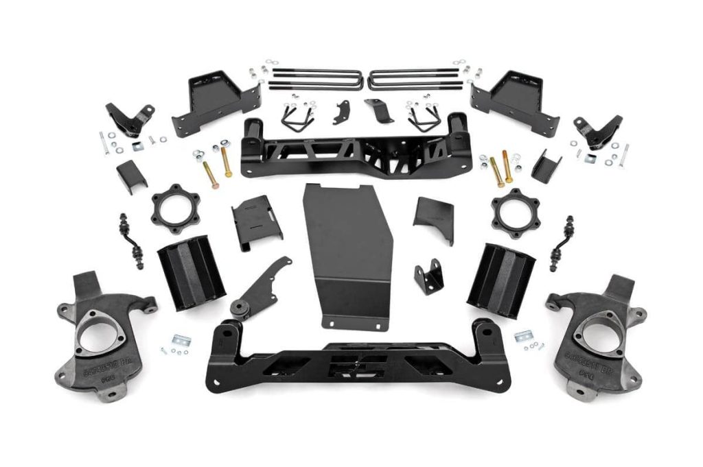 Rough Country 7 Inch Lift Kit Magneride Alum GMC Sierra 1500 Denali 4WD (2014-2016)