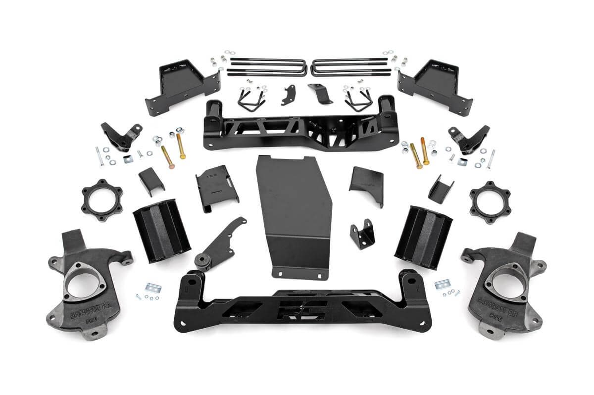 Rough Country 7 Inch Lift Kit Magneride Cast Steel GMC Sierra 1500 Denali 4WD (14-16)