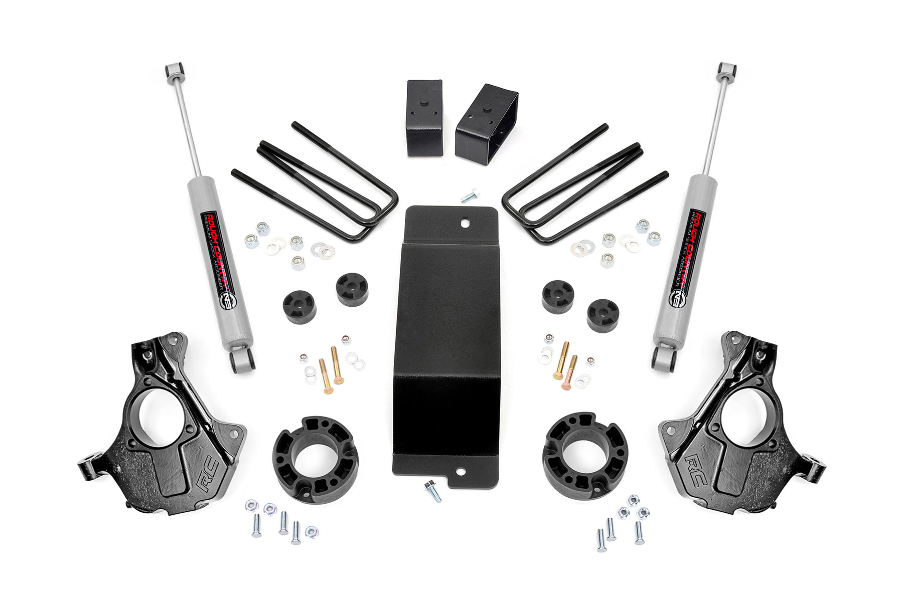 Rough Country 3.5 Inch Lift Kit Alum/Stamp Steel LCA Chevy/GMC 1500 (14-18 & Classic)