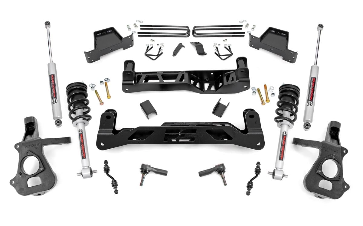 Rough Country 7 Inch Lift Kit Alu/Stamp Steel N3 Strut Chevy/GMC 1500 (14-18 & Classic)