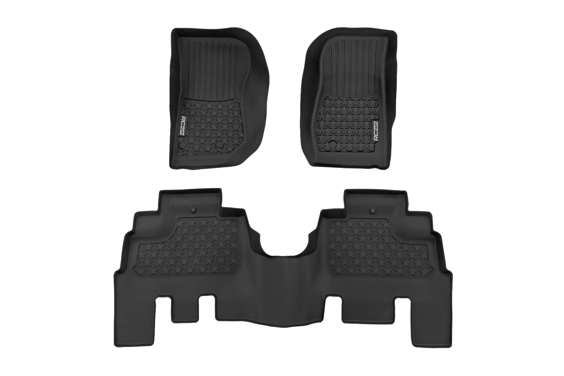 Rough Country Floor Mats FR & RR 4 Door Jeep Wrangler Unlimited 4WD (2014-2018)