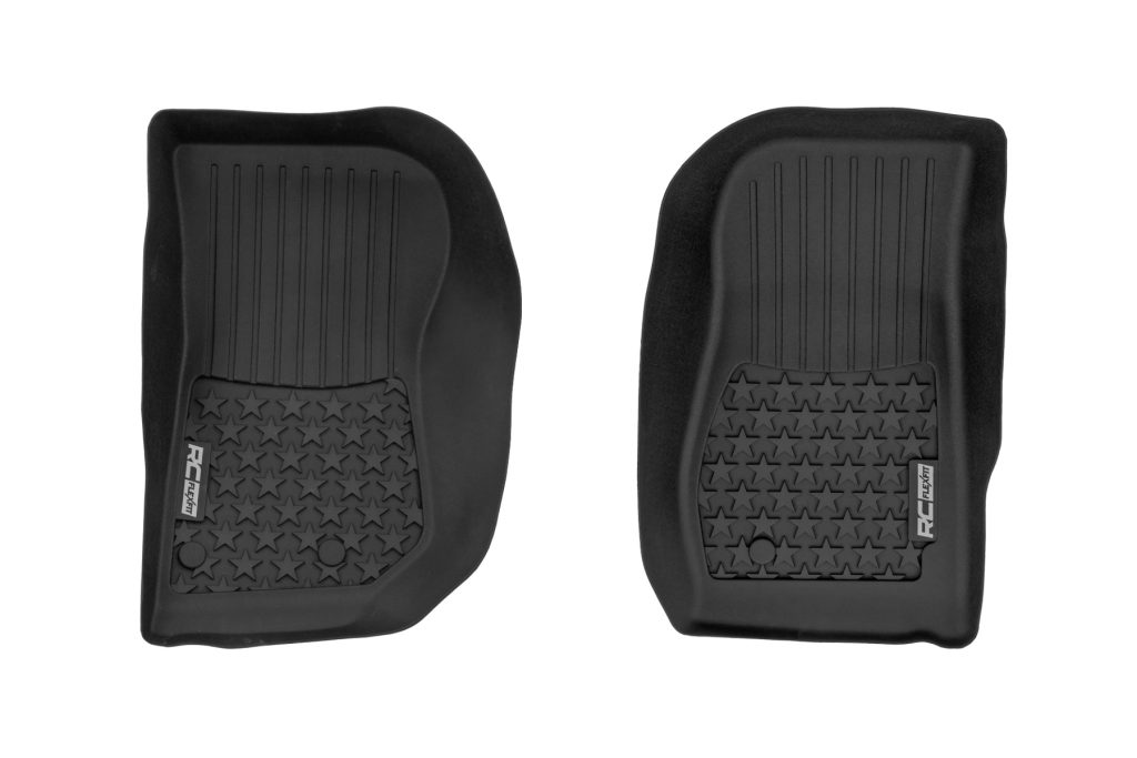 Rough Country Floor Mats FR 2 Door Jeep Wrangler JK 4WD (2014-2018)