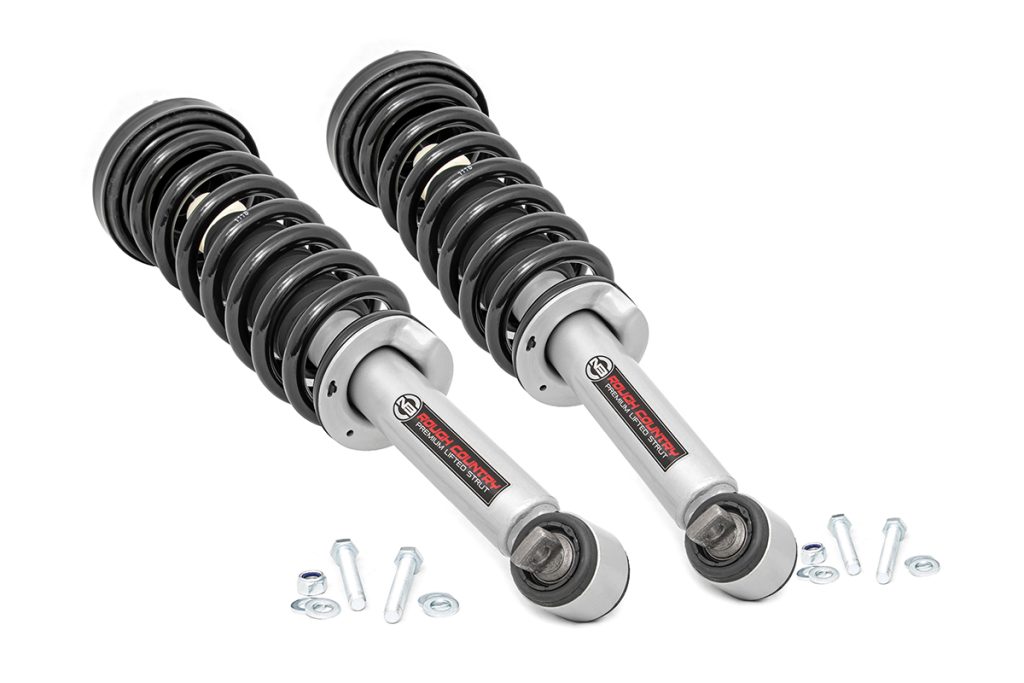 Rough Country N3 Leveling Struts 2 Inch Loaded Strut Ford F-150 4WD (2014-2026)