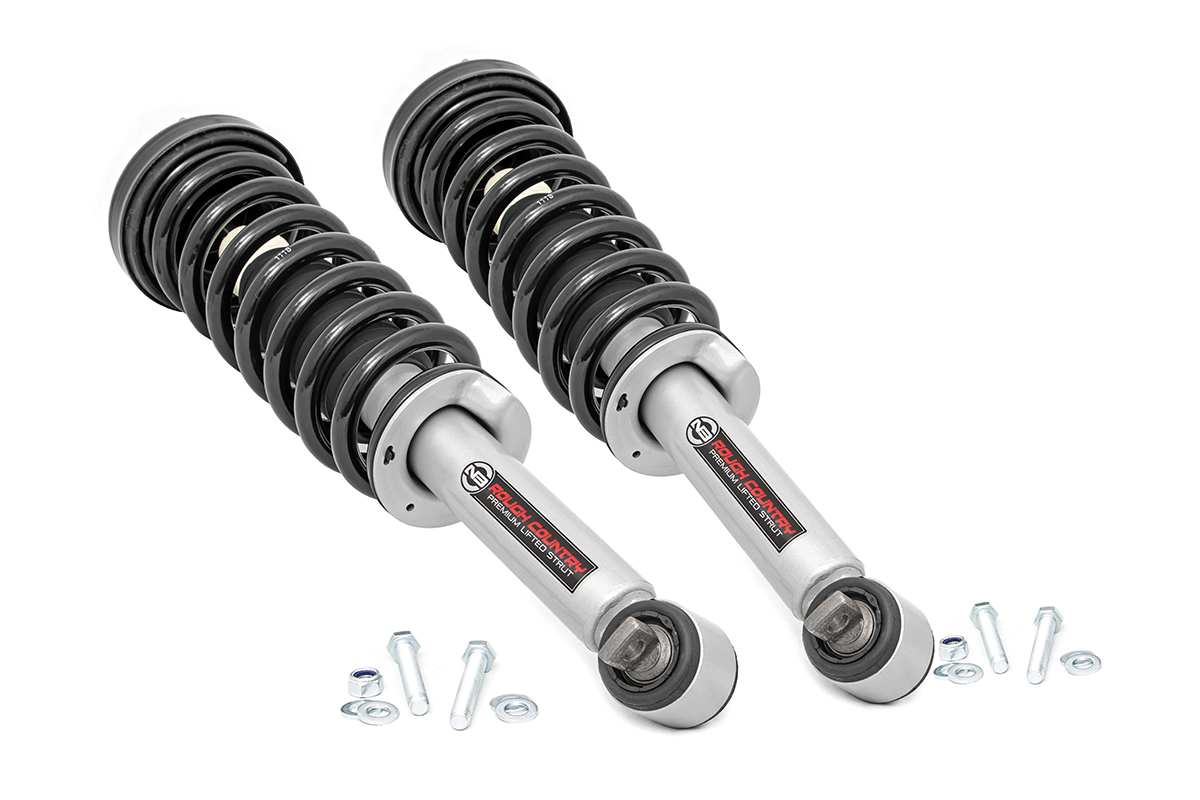 Rough Country N3 Leveling Struts 2 Inch Loaded Strut Ford F-150 4WD (2014-2026)