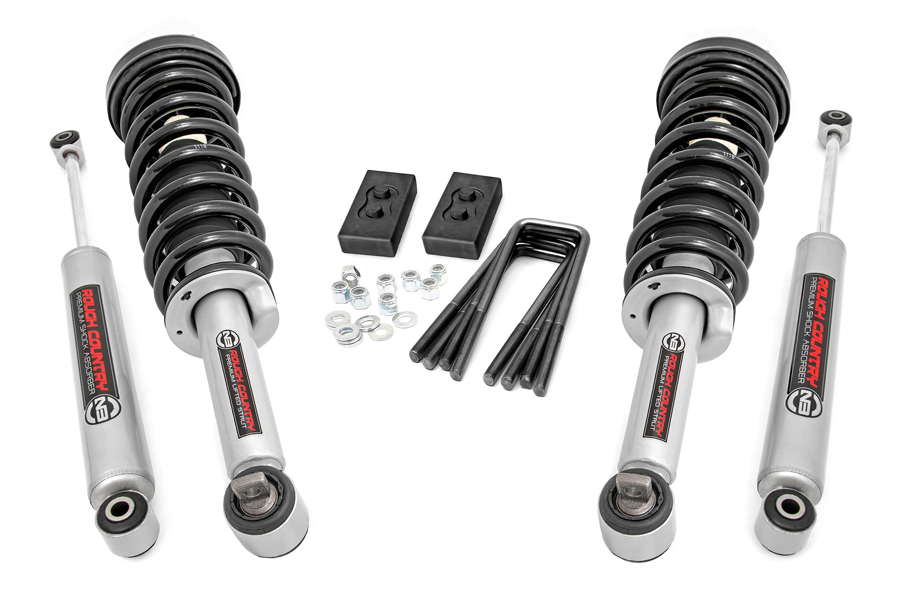 Rough Country 2 Inch Lift Kit N3 Struts/N3 Ford F-150 4WD (2014-2020)