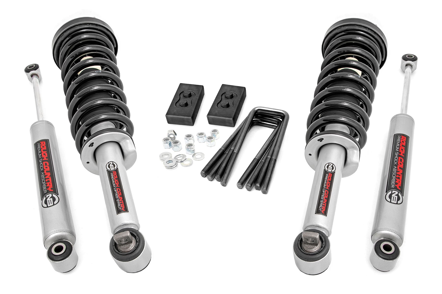 Rough Country 2 Inch Lift Kit N3 Struts/N3 Ford F-150 4WD (2021-2026)