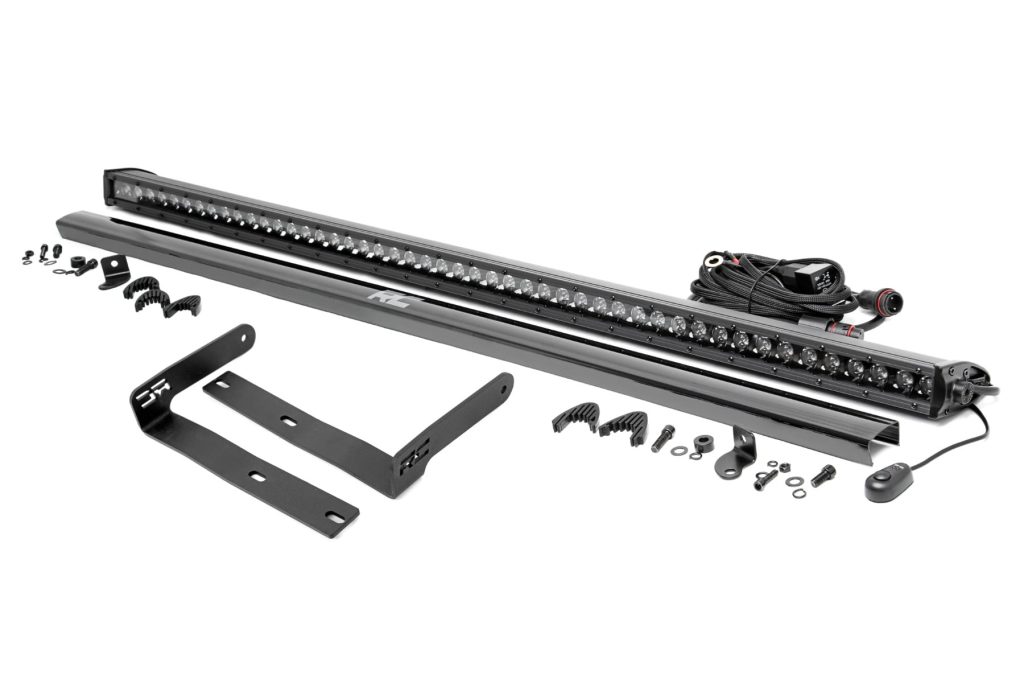 Rough Country 50″ Single Row LED Light Kit Black Series Front-Facing Kubota RTV-X900/RTV-X1100
