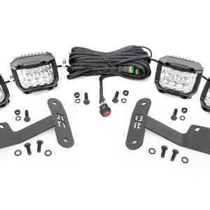 Rough Country LED Light Kit Ditch Mount 3β³ OSRAM Wide Toyota Tundra 2WD/4WD (14-21)