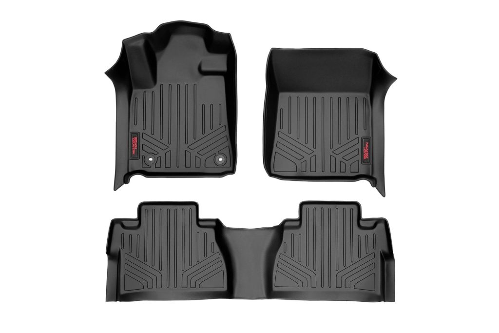 Rough Country Floor Mats FR & RR CrewMax Toyota Tundra 2WD/4WD (2014-2021)