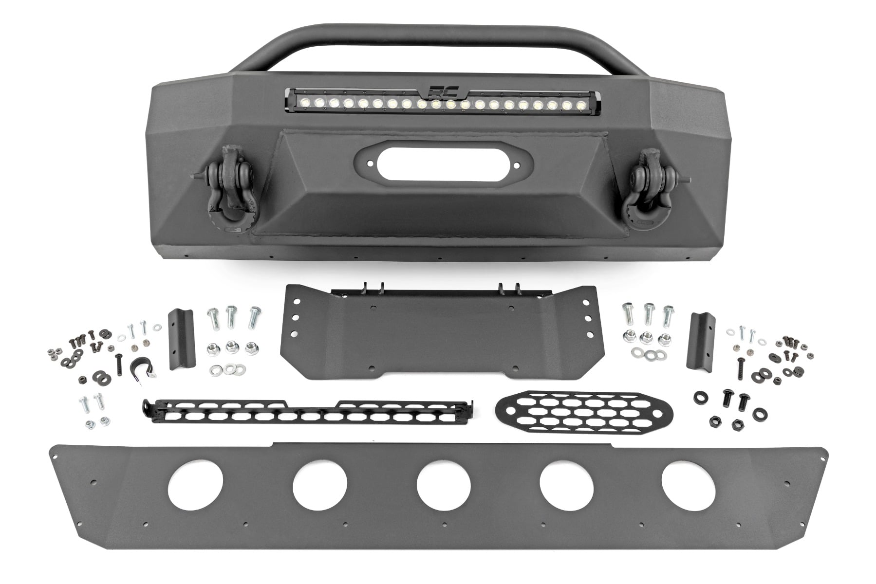 Rough Country Front Bumper Hybrid 20β³ Blk LED Toyota 4Runner 2WD/4WD (2014-2024)