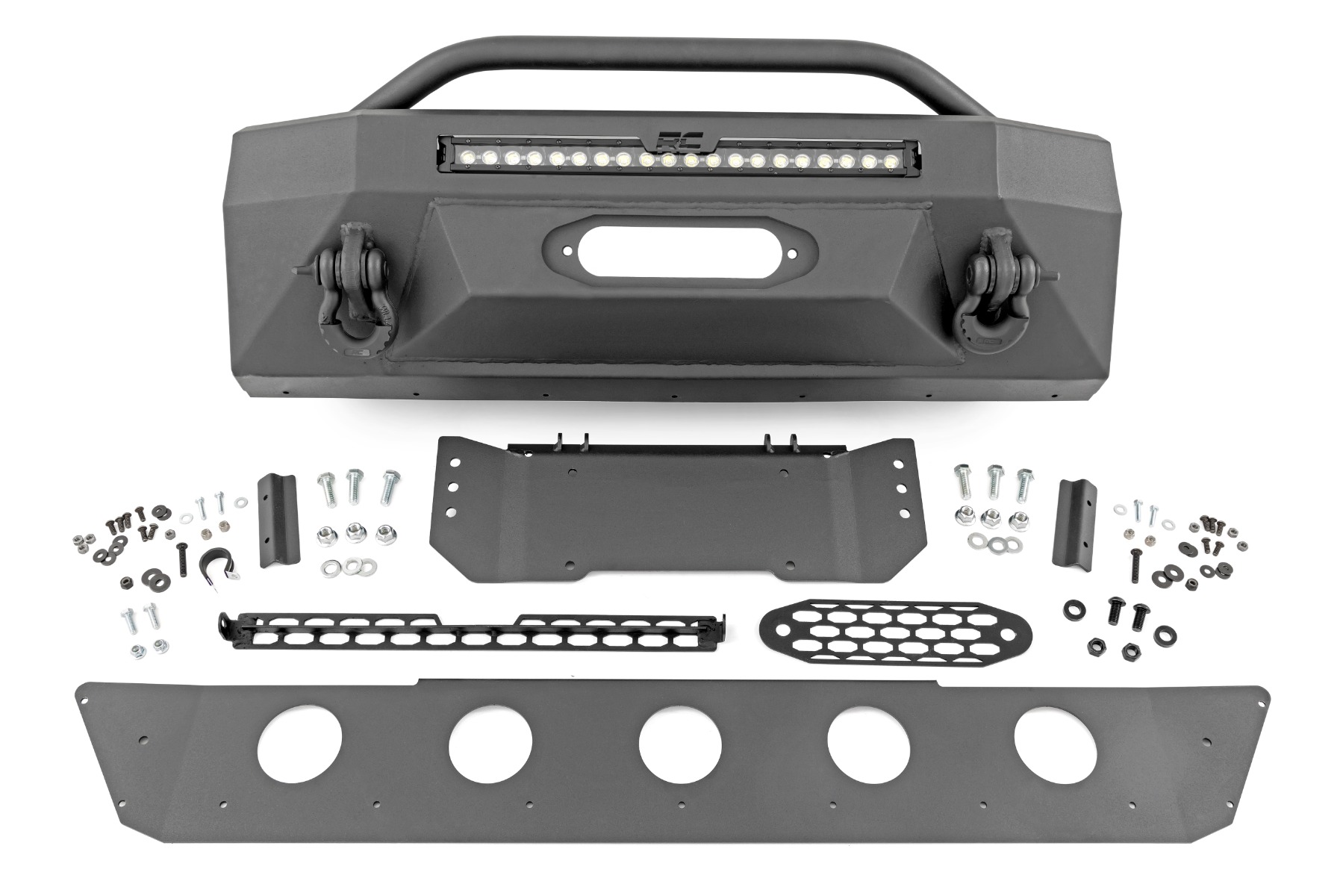 Rough Country Front Bumper Hybrid 20β³ Blk DRL Toyota 4Runner 2WD/4WD (2014-2024)