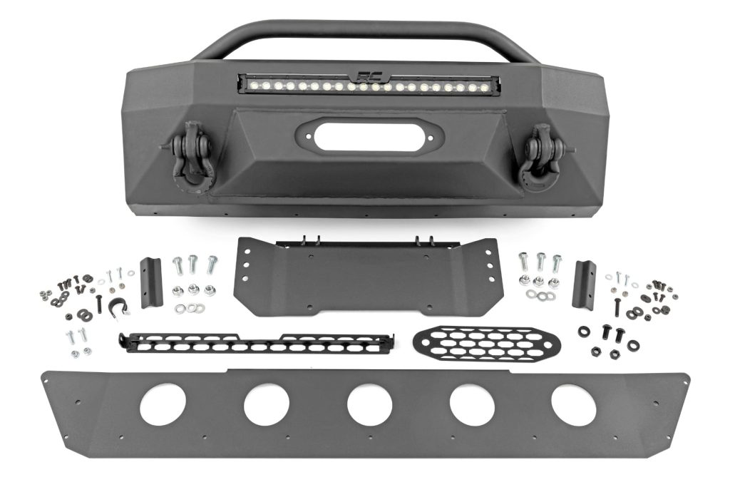 Rough Country Front Bumper Hybrid 20″ Blk LED Amber Toyota 4Runner 2WD/4WD (14-24)