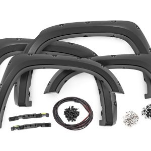 Rough Country Pocket Fender Flares 6 & 8β² Bed Gloss Black Toyota Tundra (14-21)