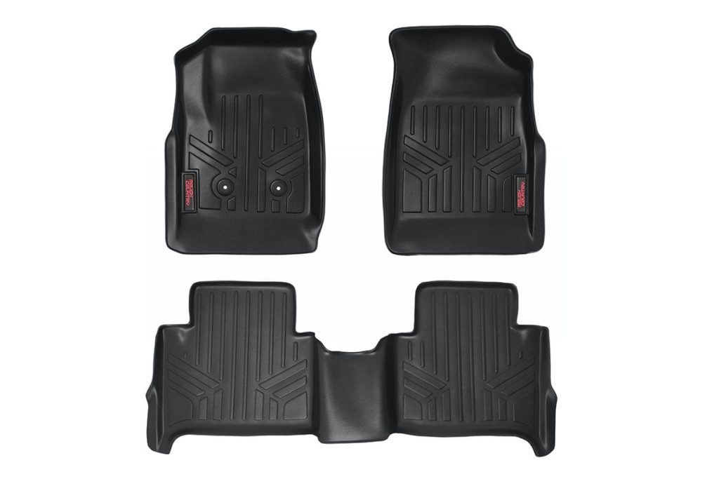 Rough Country Floor Mats FR & RR Crew Chevy/GMC Canyon/Colorado 2WD/4WD (2015-2022)
