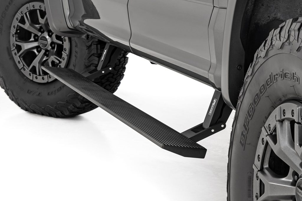 Rough Country Power Running Boards Dual Electric Motor Crew Cab Ford F-150/Lightning/F-250/F-350/Raptor (15-26)