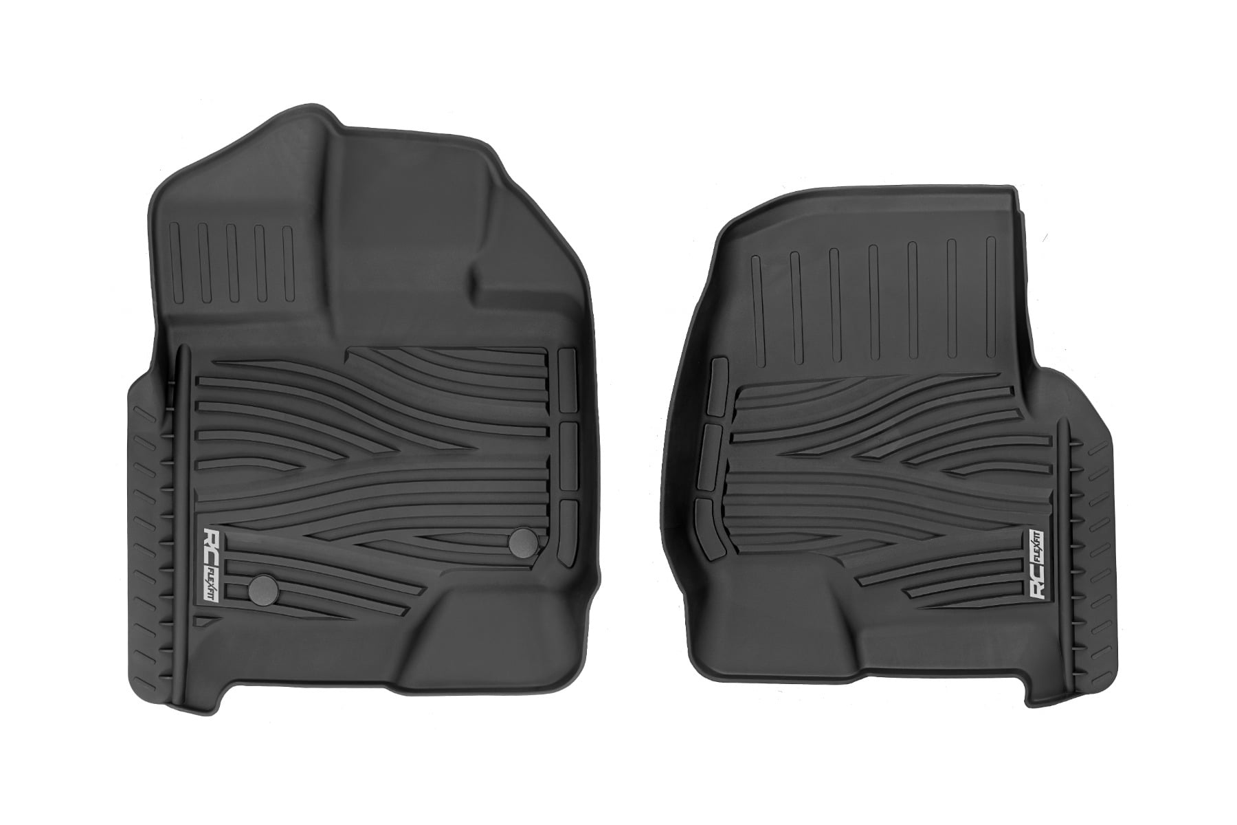 Rough Country Flex-Fit Floor Mats Front Ford F-150 (15-26)/F-150 Lightning (22-26)/Raptor (17-26)