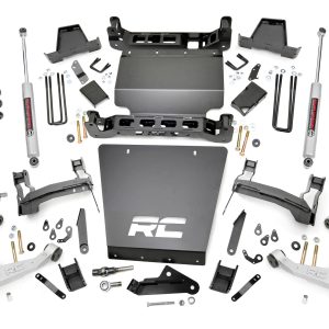 Rough Country 7 Inch Stamped Steel LCA Lift Kit Forged UCA Bracket N3 Struts Chevy/GMC 1500 (16-18)