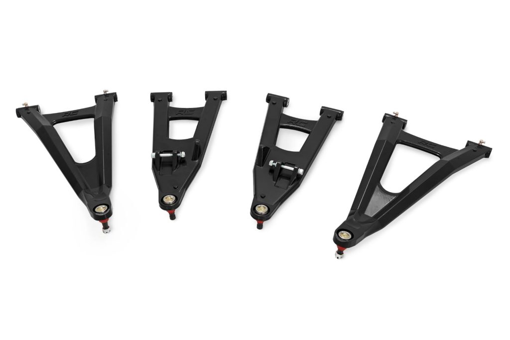 Rough Country Black Forged Alum High Clearance 2β³ Fwd Offset Control Arms w/Ball Joints Polaris Ranger 1000XP