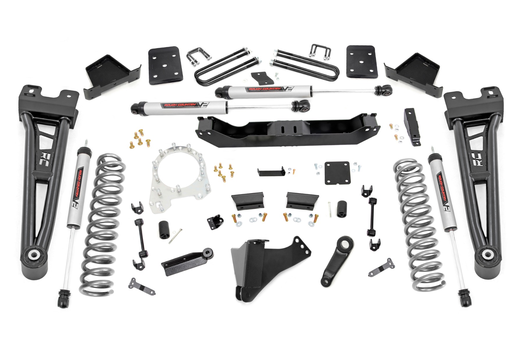 Rough Country 6 Inch Lift Kit OVLD V2 Shocks Ford F-250/F-350 Super Duty 4WD (17-22)