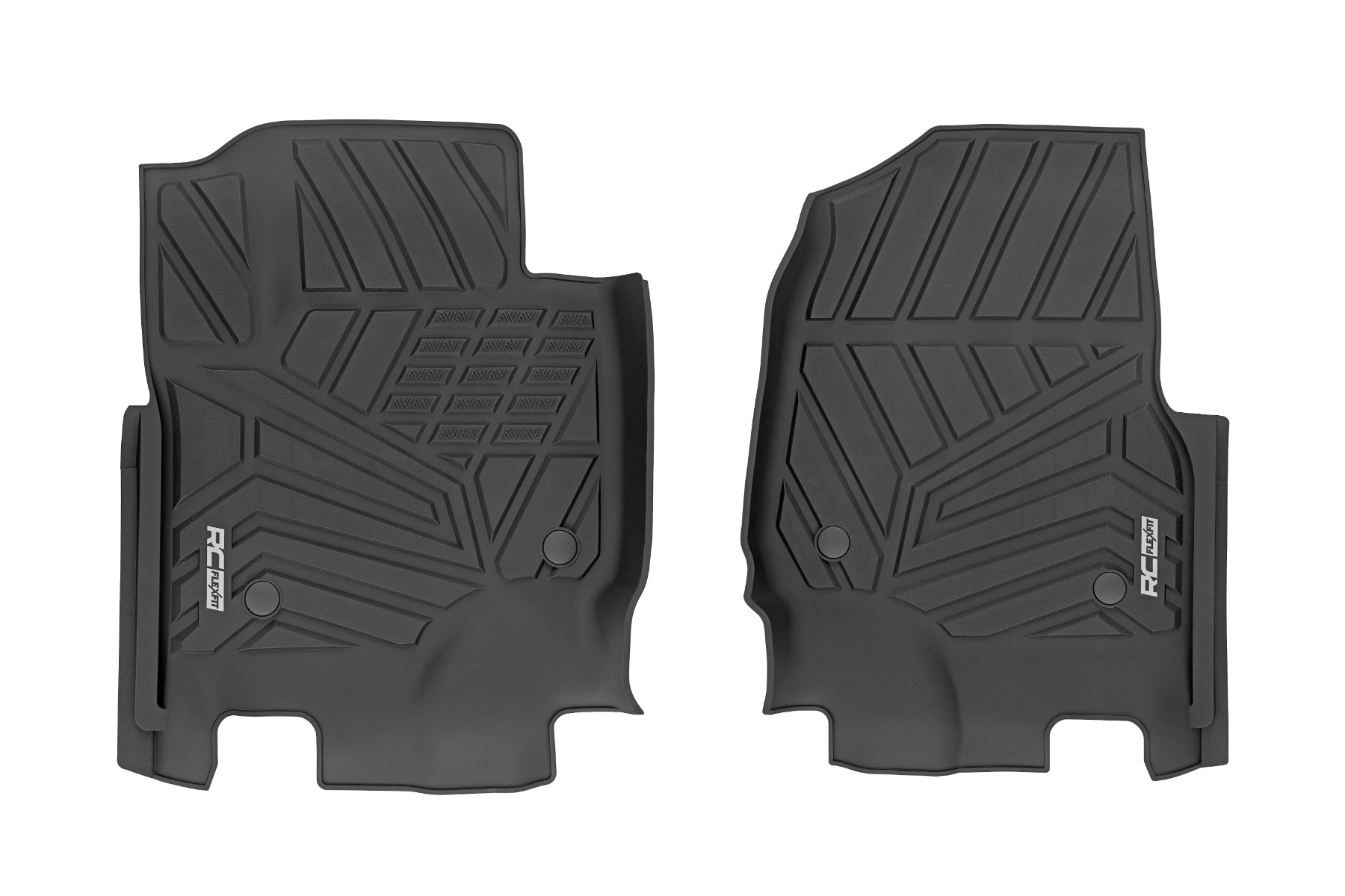 Rough Country Flex-Fit Floor Mats Front Ford F-250/F-350 Super Duty 2WD/4WD (2017-2026)