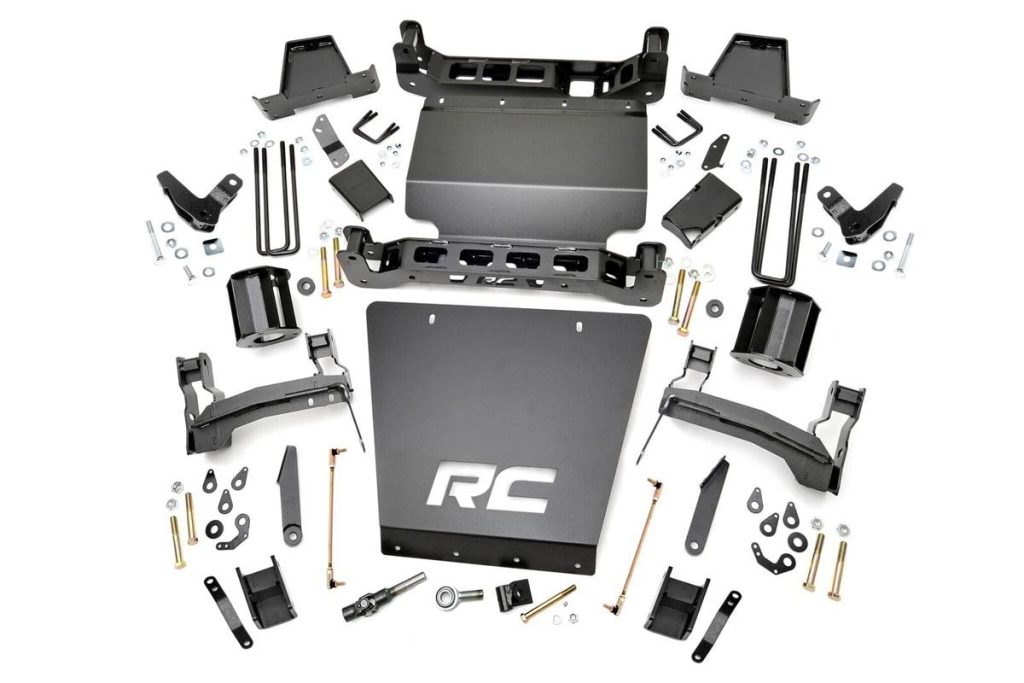 Rough Country 7 Inch Lift Kit Bracket Magneride Cast Steel GMC Sierra 1500 Denali (14-16)