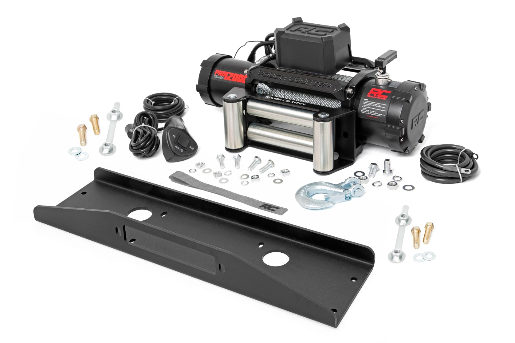 Rough Country Winch Plate PRO12000 Mahindra Roxor