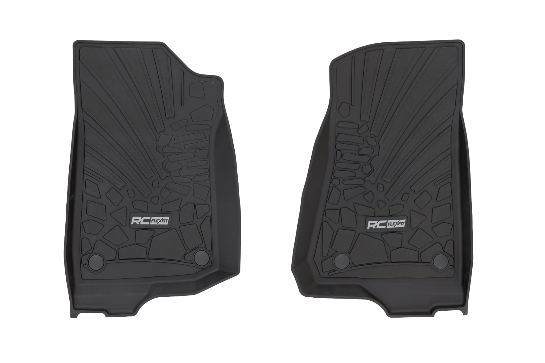 Rough Country Flex Fit Floor Mats FR 4 Door Jeep Wrangler Unlimited 4WD (2018-2026)