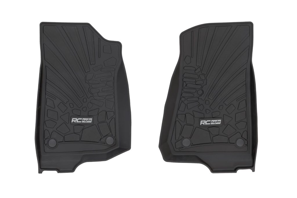 Rough Country Flex Fit Floor Mats FR 2 Door Jeep Wrangler JL 4WD (2018-2026)